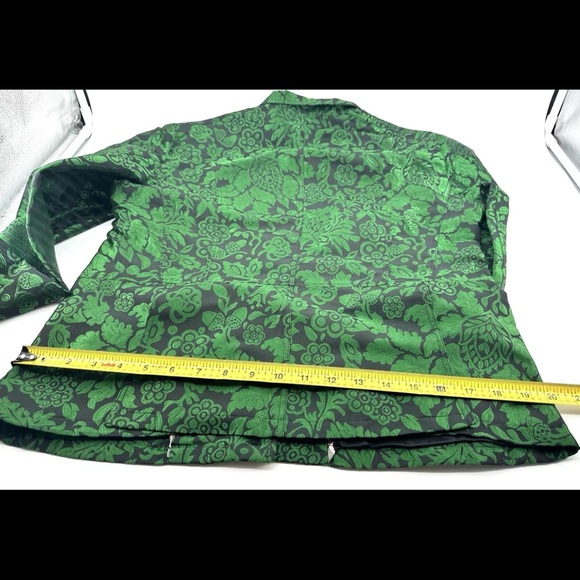 Burberry Embossed Blazer Jacket Royal Emerald Green Large - Picture 12 of 16